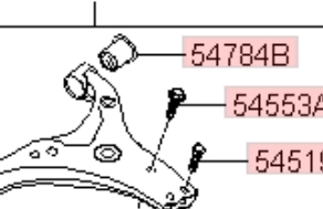 Silentblock de suspensión delantero inferior 545512G000 Hyundai/Kia