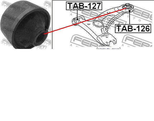 Silentblock de brazo de suspensión Febest TAB126 precio, desde 16,32 EUR
