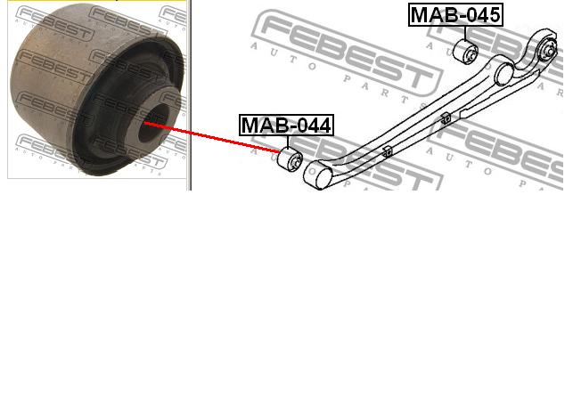 MR210731 Chrysler bloque silencioso trasero brazo trasero delantero