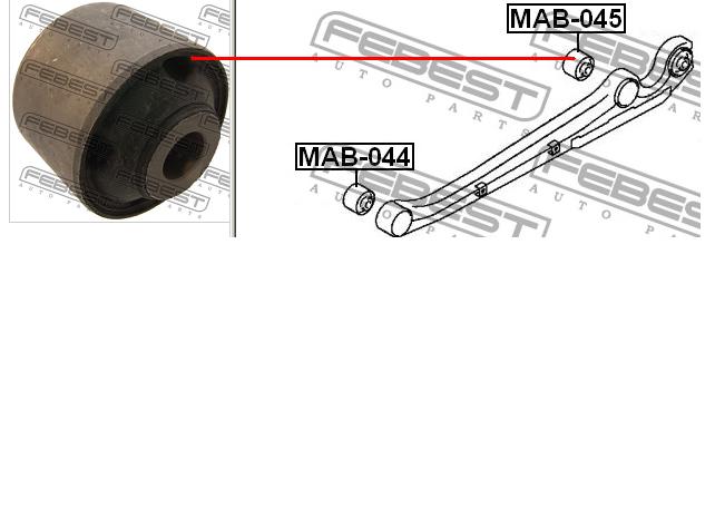 MMR267105 Mitsubishi bloque silencioso trasero brazo trasero trasero