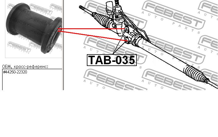 TAB035 Asva silentblock de montaje del caja de direccion