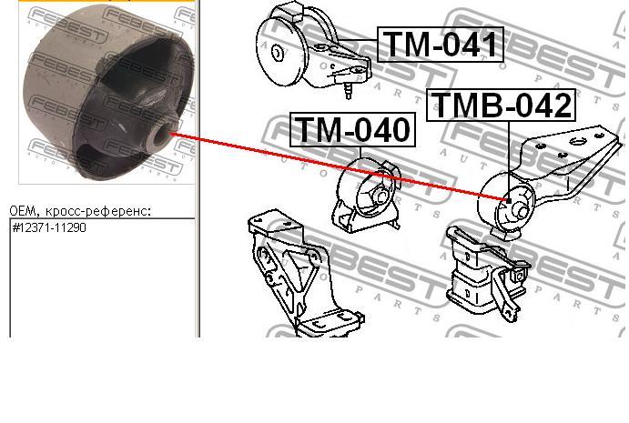 Soporte, motor, trasero, silentblock TMB042 Febest