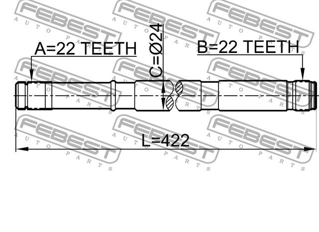 Árbol de transmisión delantero izquierdo 39204BM526 Nissan