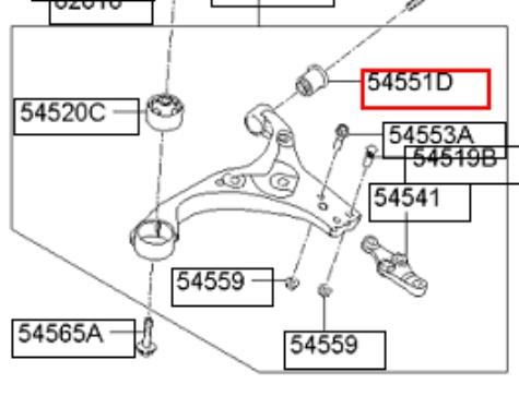 Comprar 545512H000 Hyundai/Kia Silentblock