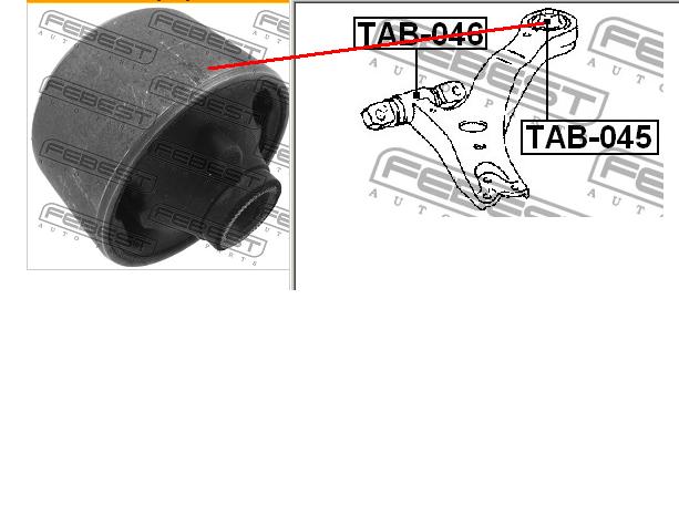 Silentblock de brazo de suspensión Febest TAB045 precio, desde 6,84 EUR