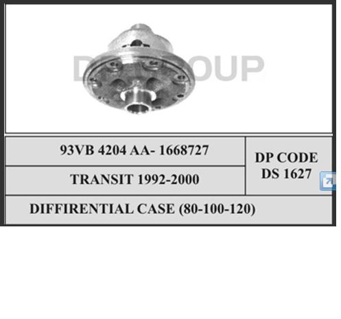 Eje trasero del diferencial satelital DS1627 DP Group