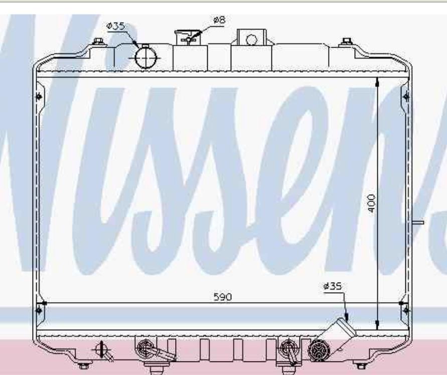 67035 Nissens radiador refrigeración del motor