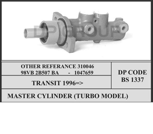 98V2B507BA Ford cilindro principal de freno