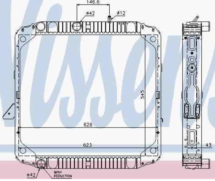 Radiador refrigeración del motor A6765001703 Mercedes