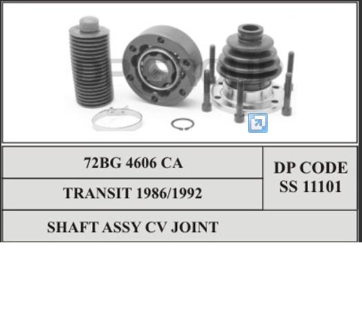 Junta homocinética interior trasera 1526894 Ford