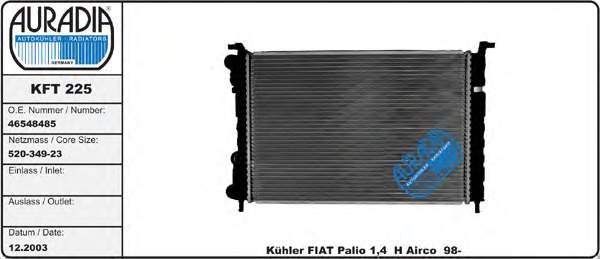 Radiador refrigeración del motor 46548485 Fiat/Alfa/Lancia