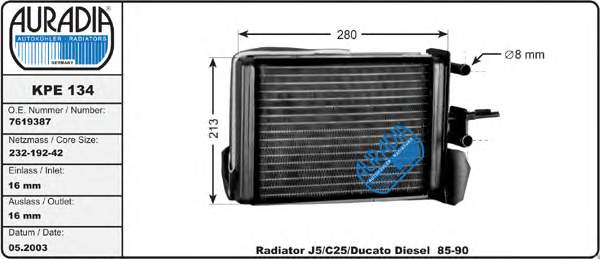 644860 Peugeot/Citroen radiador de calefacción