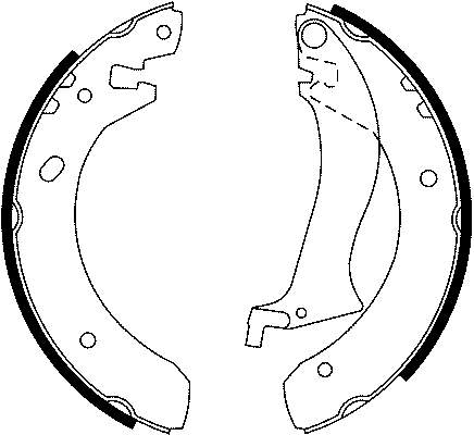 Zapatas de frenos de tambor traseras SFS000060 Land Rover