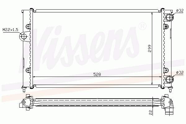 65194A Nissens radiador refrigeración del motor