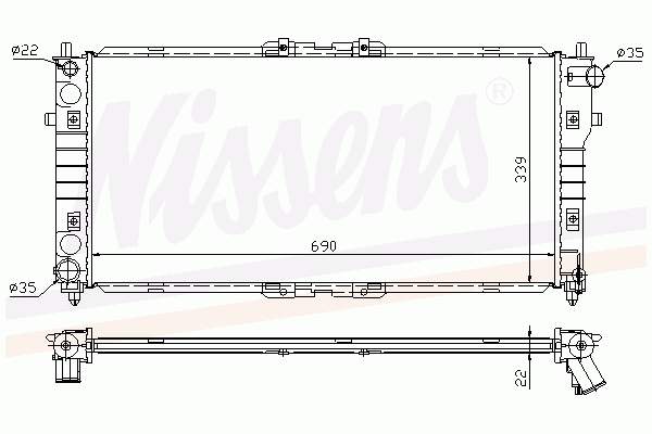 62487A Nissens radiador refrigeración del motor