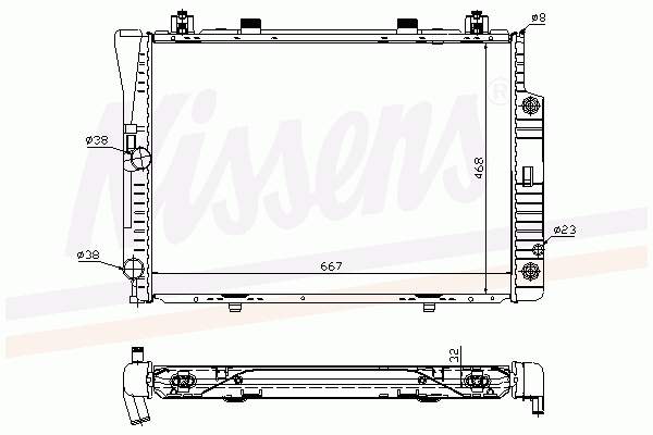 Radiador refrigeración del motor 62746A Nissens