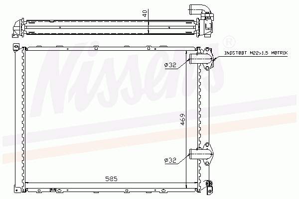 Radiador refrigeración del motor 63942A Nissens