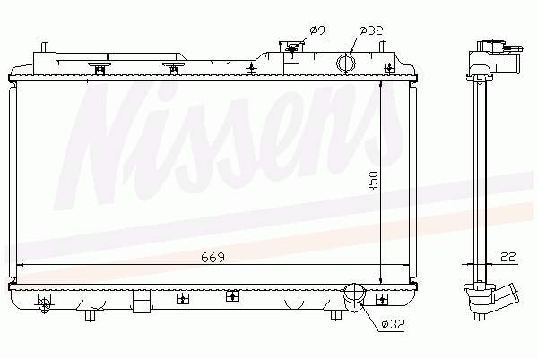 68101 Nissens radiador refrigeración del motor