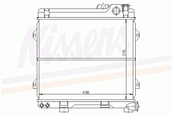 Radiador refrigeración del motor 60639 Nissens