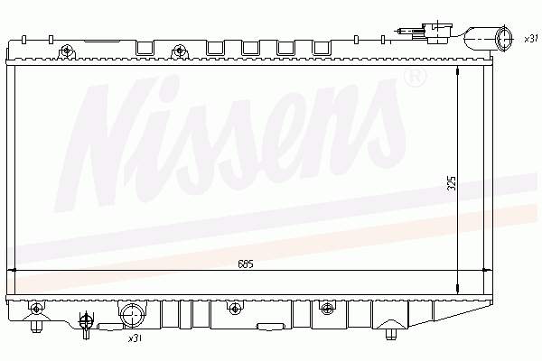 64835 Nissens radiador refrigeración del motor