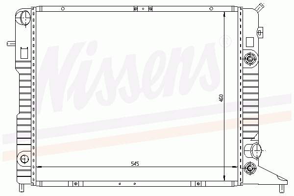 Radiador refrigeración del motor 63048 Nissens