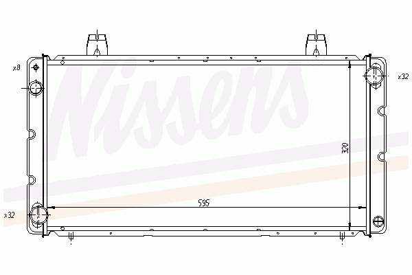 Radiador refrigeración del motor 64040 Nissens