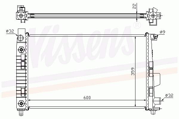 62781 Nissens radiador refrigeración del motor