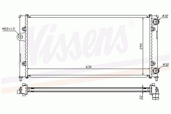 65193A Nissens radiador refrigeración del motor