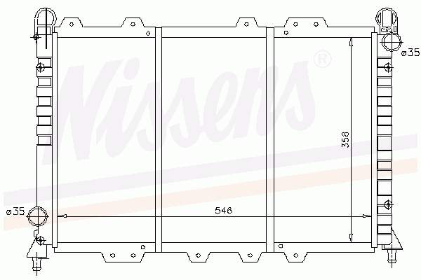 Radiador refrigeración del motor 60029 Nissens