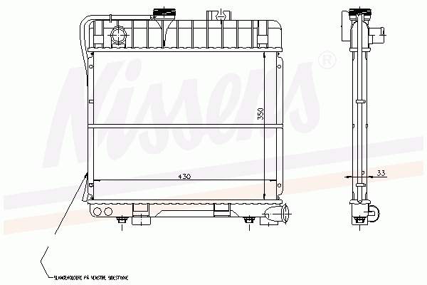 Radiador refrigeración del motor 60676 Nissens