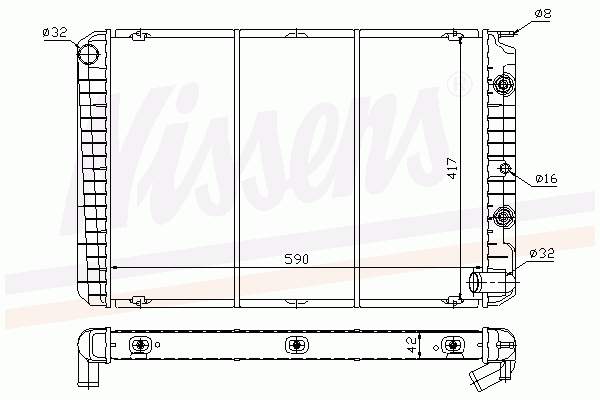 65524 Nissens radiador refrigeración del motor