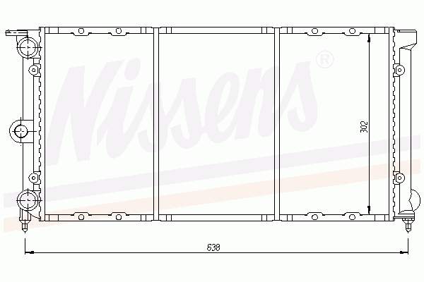 65261 Nissens radiador refrigeración del motor