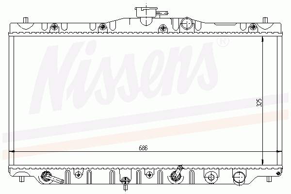 Radiador refrigeración del motor 63306 Nissens