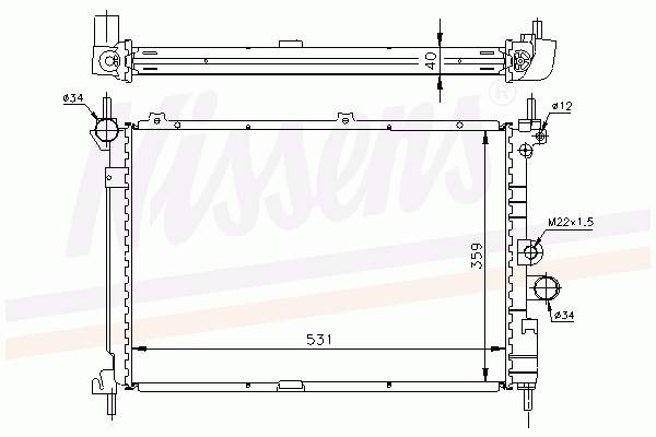 63278 Nissens radiador refrigeración del motor