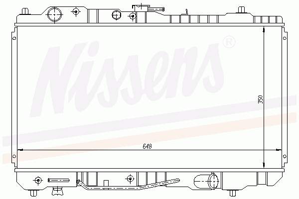 Radiador refrigeración del motor 62484 Nissens
