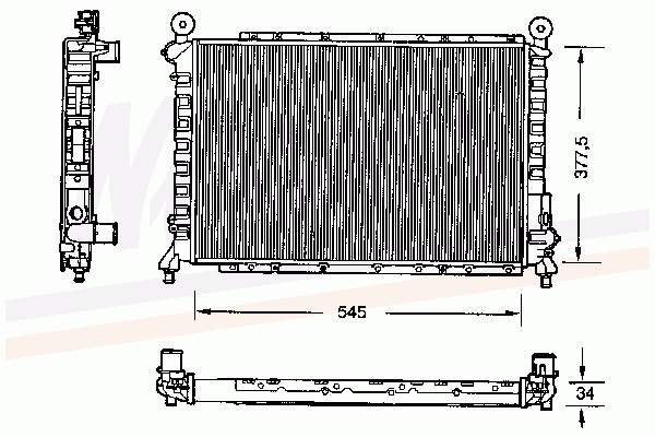 Radiador refrigeración del motor 60034 Nissens