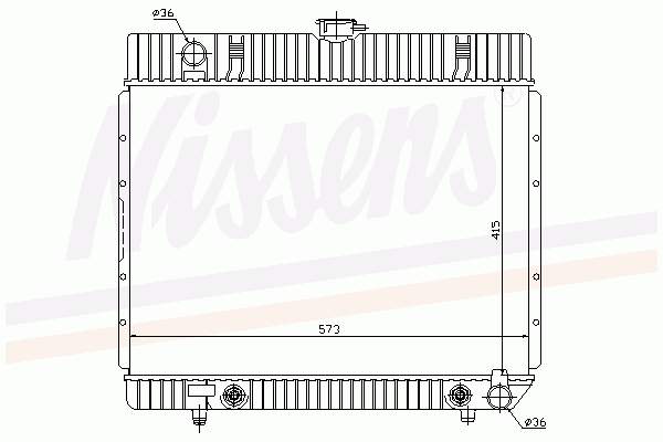 Radiador refrigeración del motor 62680 Nissens