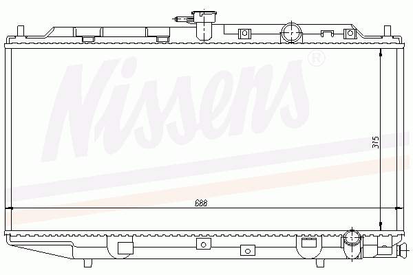 Radiador refrigeración del motor 63301 Nissens