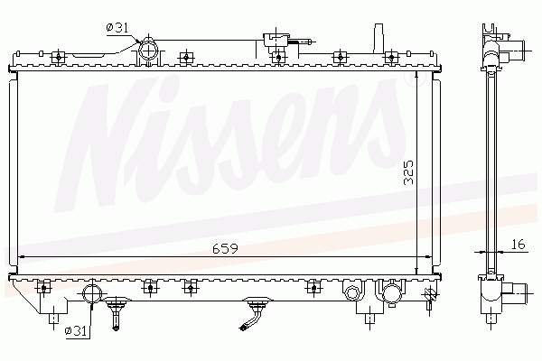 64806A Nissens radiador refrigeración del motor