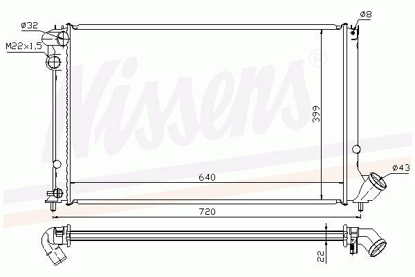 63731A Nissens radiador refrigeración del motor