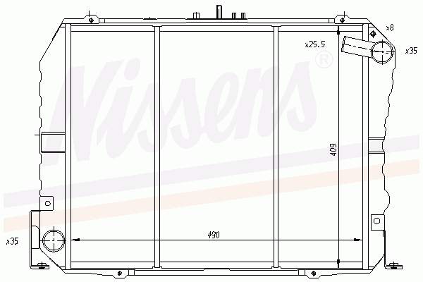 64862 Nissens radiador refrigeración del motor