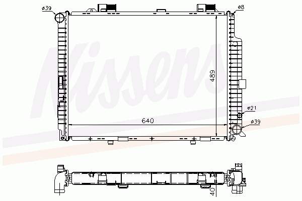 62612 Nissens radiador refrigeración del motor