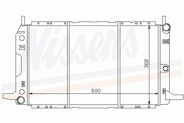 Radiador refrigeración del motor 62228 Nissens