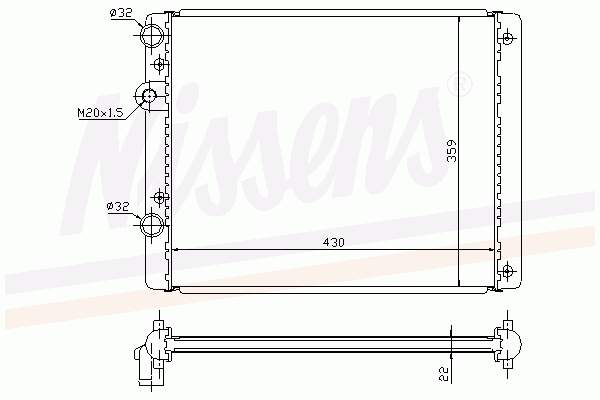 65234A Nissens radiador refrigeración del motor