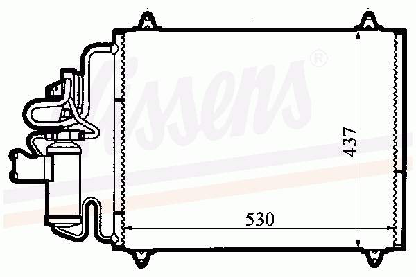 Condensador aire acondicionado 94249 Nissens