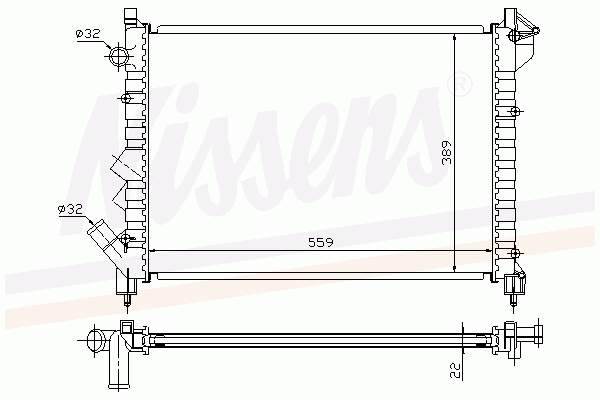 63832A Nissens radiador refrigeración del motor