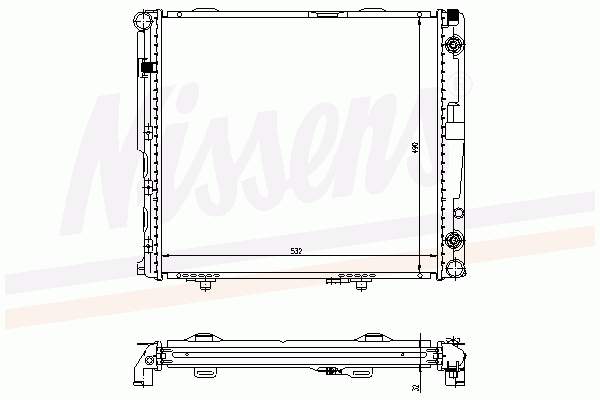 Radiador refrigeración del motor 62694A Nissens