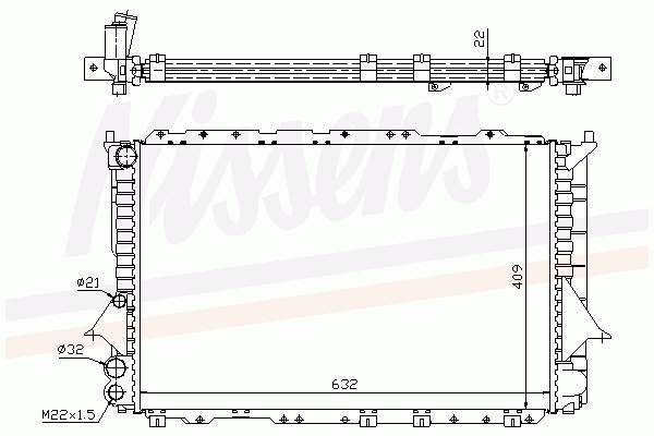 60460A Nissens radiador refrigeración del motor