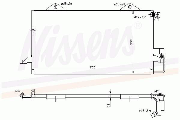 Condensador aire acondicionado 94206 Nissens