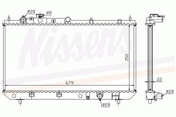 Radiador refrigeración del motor 62506A Nissens